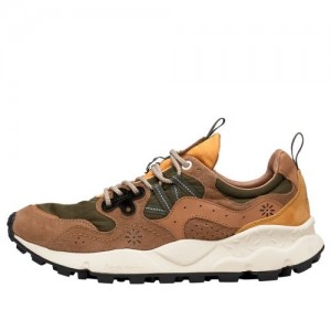 Brown Men's Flower Mountain Yamano 3 Sneakers | OFC6889FI