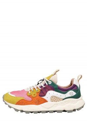 Fuchsia Yellow Women's Flower Mountain Yamano 3 Sneakers | SUK971QB