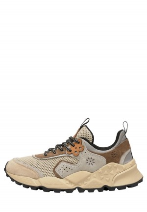 Grey Beige Men's Flower Mountain Kotetsu Sneakers | BEG8653AH