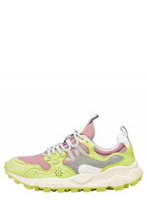 Light Green Purple Women's Flower Mountain Yamano 3 Sneakers | LXK4154BO