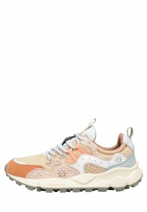 Pink Beige Women's Flower Mountain Yamano 3 Sneakers | VPB1359LN