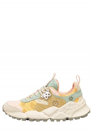 Pink Grey Women's Flower Mountain Kotetsu Sneakers | JLJ181ZH