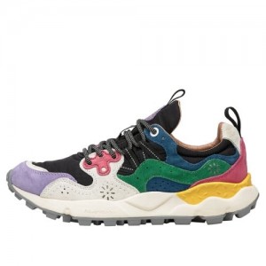 Purple Black White Women's Flower Mountain Yamano 3 Sneakers | NJD3980SX