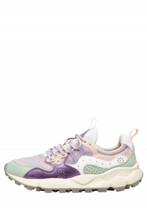 Purple Turquoise Women's Flower Mountain Yamano 3 Sneakers | RYQ2874QA