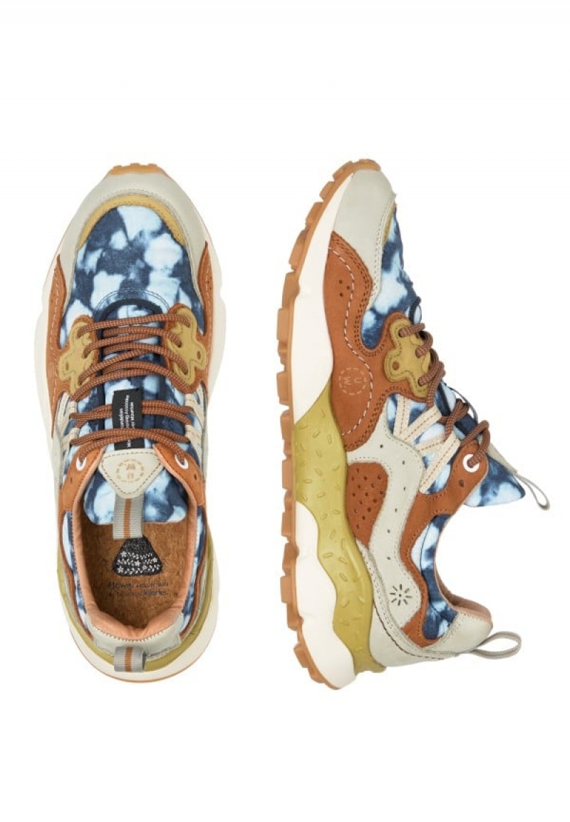 Blue Brown Men's Flower Mountain Yamano 3 Uni Uw Sneakers | IBL139KT