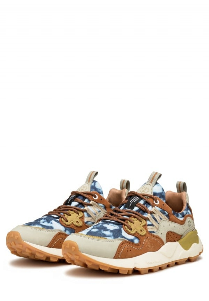 Blue Brown Men's Flower Mountain Yamano 3 Uni Uw Sneakers | IBL139KT