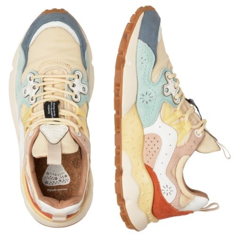 Blue Women's Flower Mountain Yamano 3 Sneakers | WYS10014LI