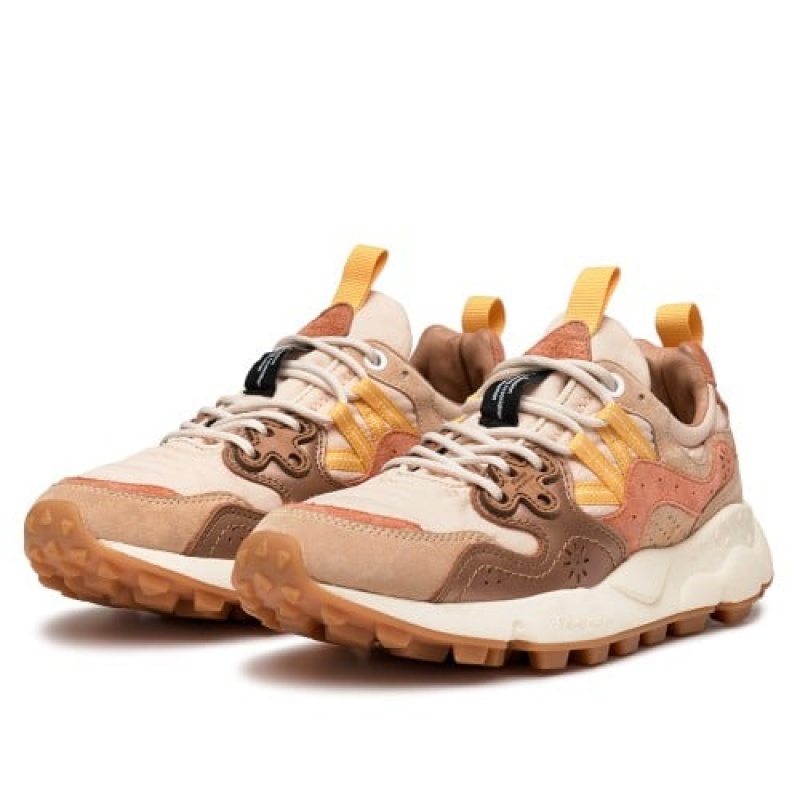 Brown Women's Flower Mountain Yamano 3 Sneakers | OBB5026ZN