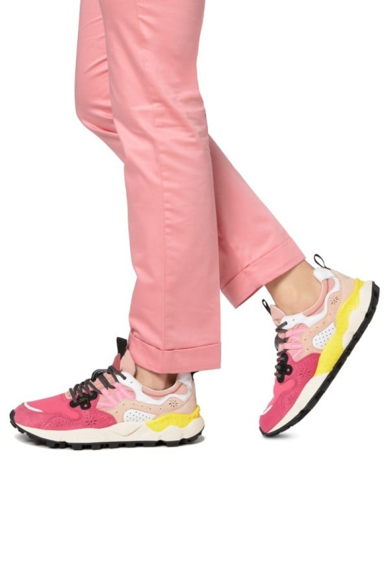 Fuchsia Women's Flower Mountain Yamano 3 Sneakers | GBK9357BT