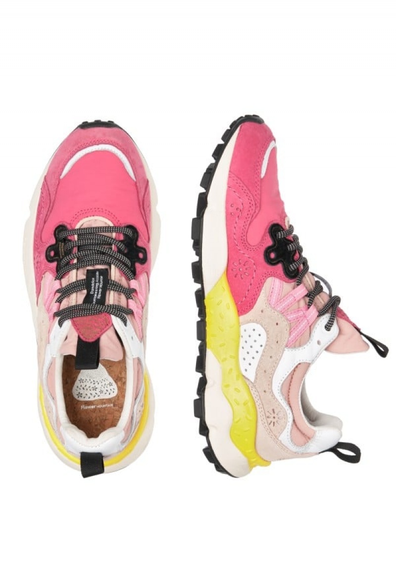 Fuchsia Women's Flower Mountain Yamano 3 Sneakers | GBK9357BT