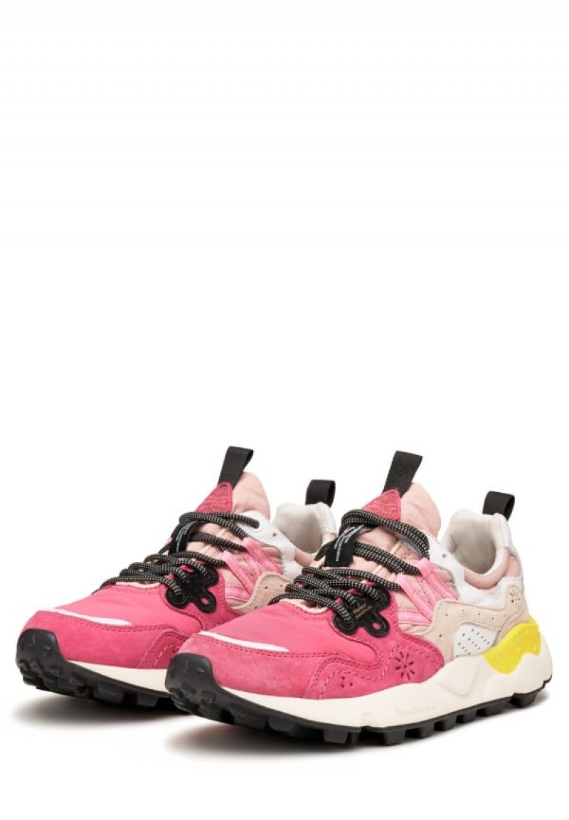 Fuchsia Women's Flower Mountain Yamano 3 Sneakers | GBK9357BT