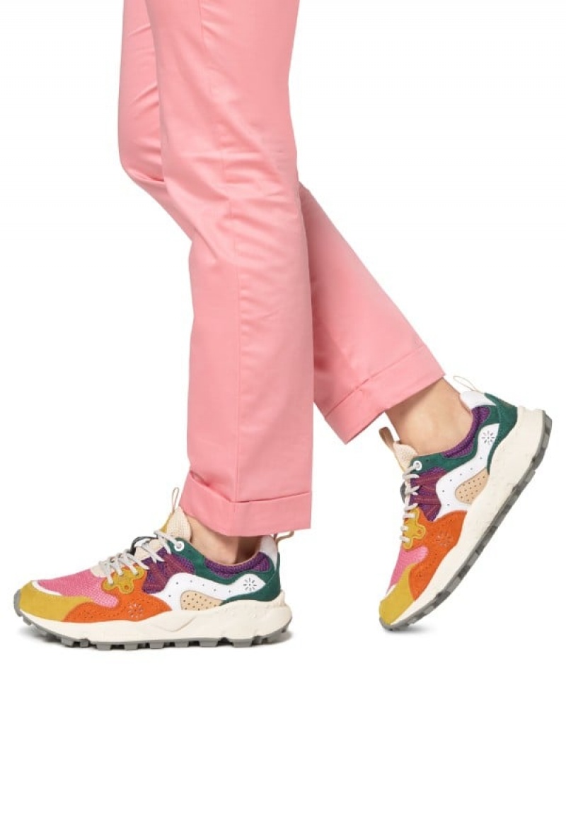 Fuchsia Yellow Women's Flower Mountain Yamano 3 Sneakers | SUK971QB