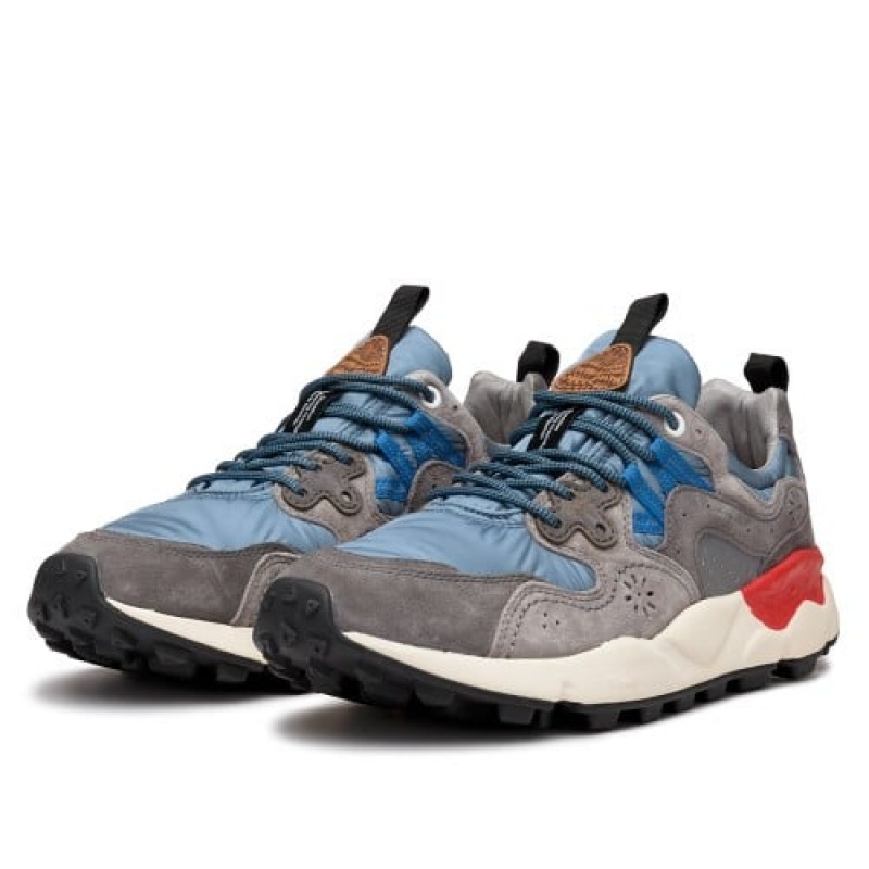 Grey Men's Flower Mountain Yamano 3 Sneakers | ZQX4387KN