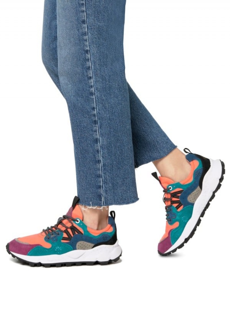 Orange Purple Women's Flower Mountain Yamano 3 Uni Sneakers | UWD8169WA