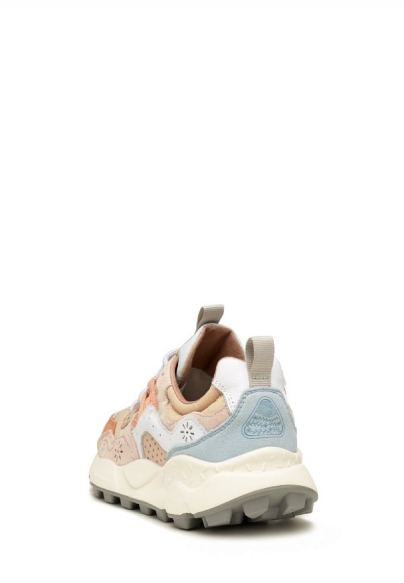 Pink Beige Women's Flower Mountain Yamano 3 Sneakers | VPB1359LN