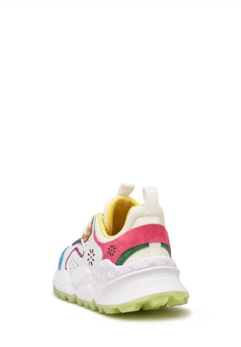 White Fuchsia Women's Flower Mountain Kotetsu Sneakers | WYR1359XT