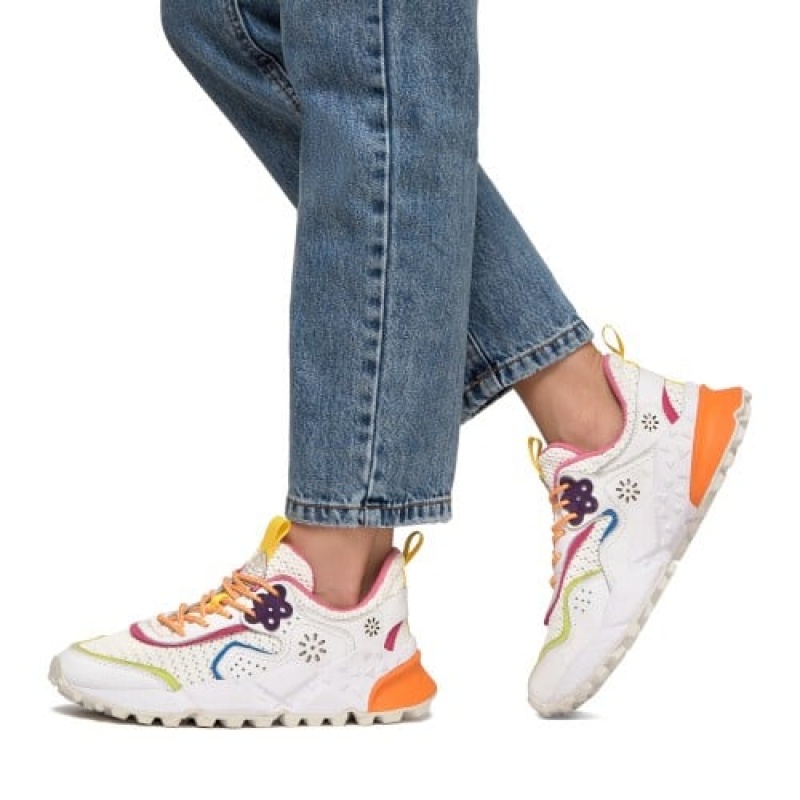 White Women's Flower Mountain Kotetsu Sneakers | FMS6483FO