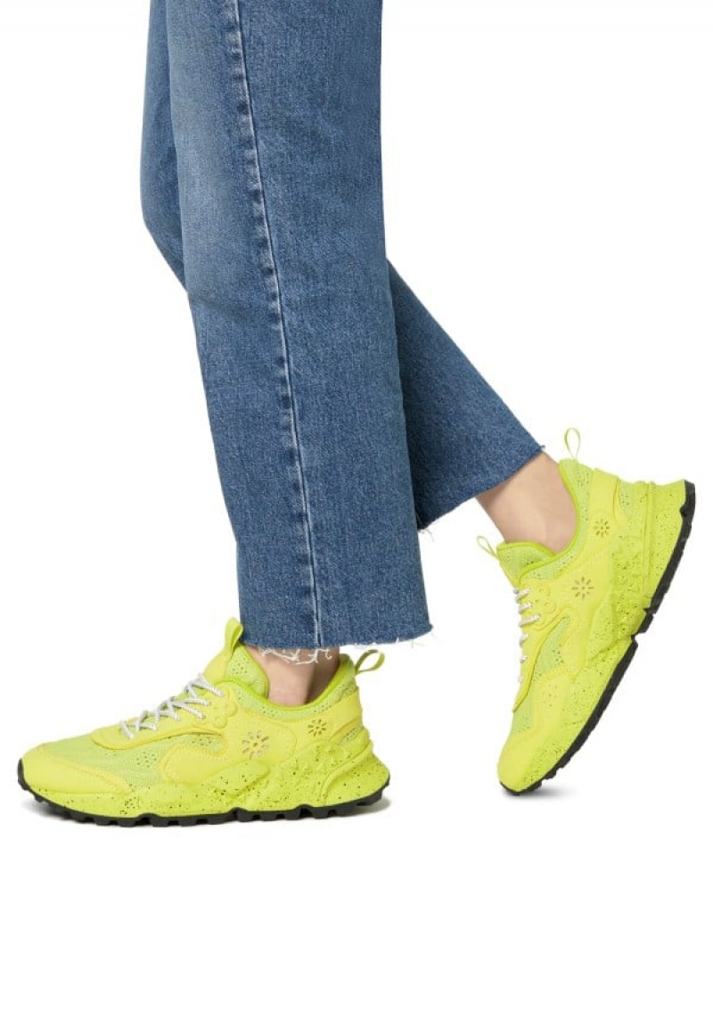 Yellow Women's Flower Mountain Kotetsu Uni Sneakers | PYU2458RL