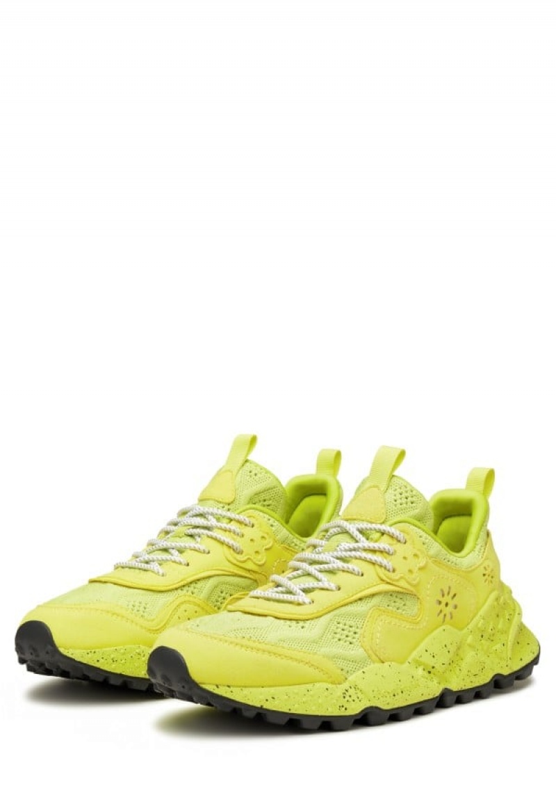 Yellow Women's Flower Mountain Kotetsu Uni Sneakers | PYU2458RL